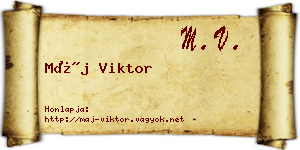 Máj Viktor névjegykártya