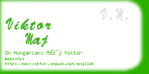 viktor maj business card